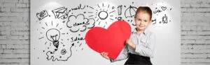 Meisje met groot hart